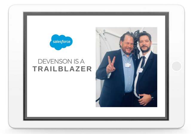 Marc Benioff et Eric Perrier Davos 2018